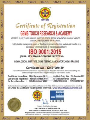 Gems Touch Certificate of Registration SMCS 2020-2021